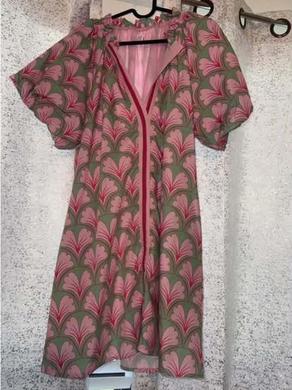 Women’s Pink Floral-Print Midi Dress
